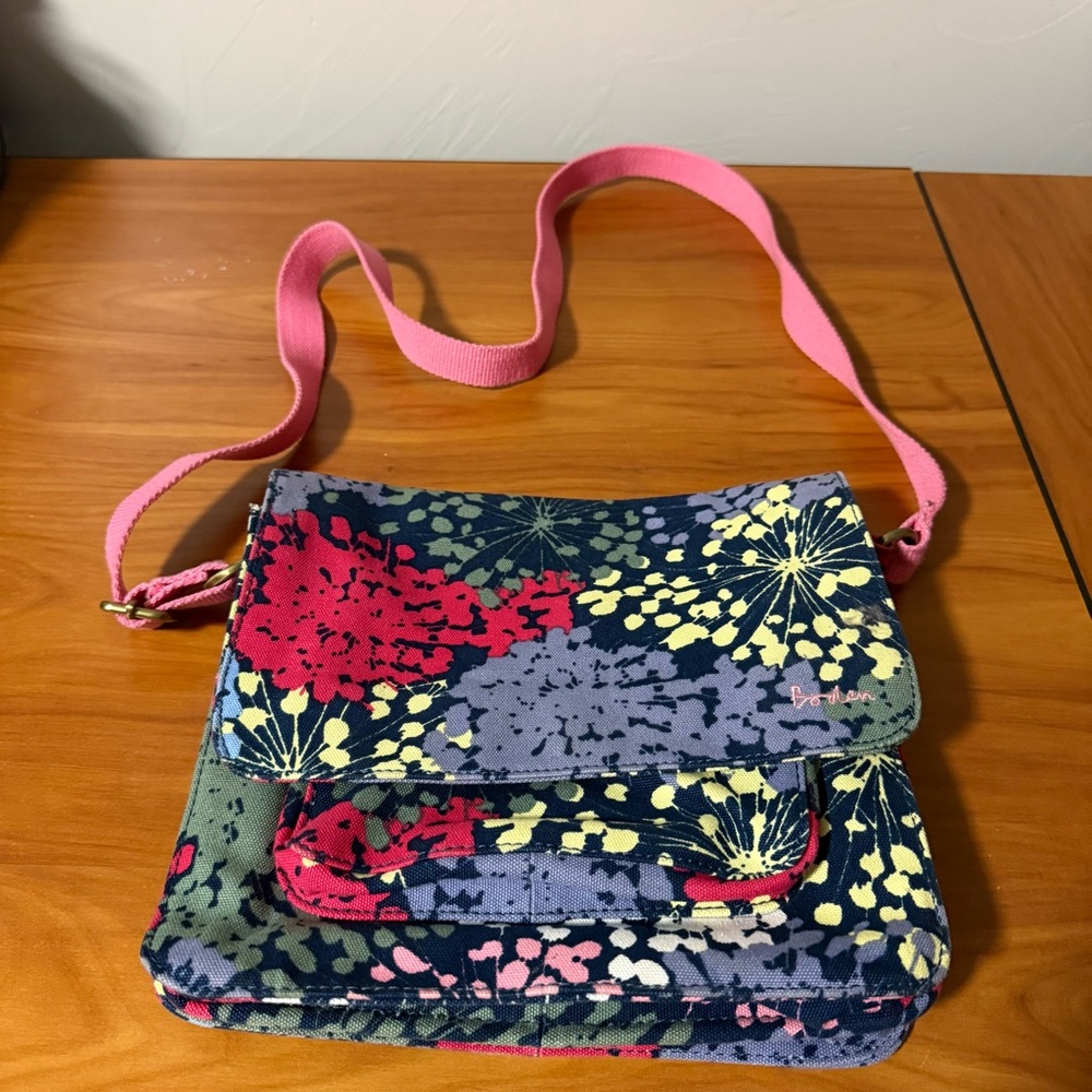 Boden Vibrant Floral Crossbody Bag‎ - Red and Blue